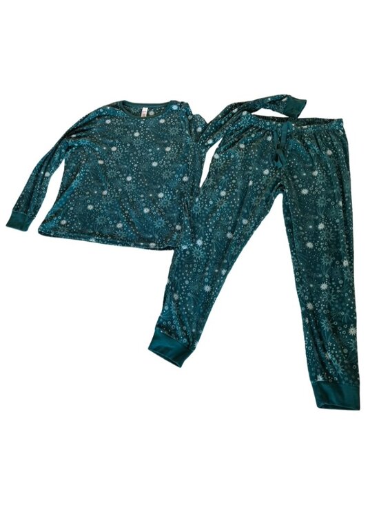 George Other - 🌸4/$30🌸 George Teal Snowflake Pajama Set | Size L/G | Cozy Lounge Set ❄️